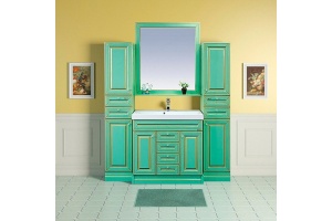 Мебель для ванной Misty Vena 90 салатовая, патина