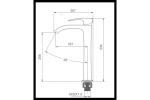 Смеситель для раковины Gappo оружейная сталь - 3
