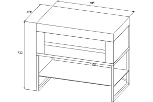 Банкетка Бриклаер Лофт метрополитен грей - 3