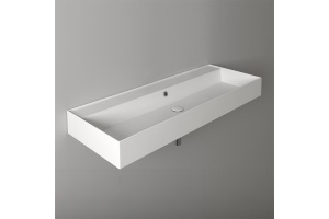 SIMAS AGILE Раковина подвесная 121х46 см, с переливом, без отв. под смеситель,цвет белый - 2