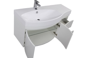 Тумба с раковиной Aquanet Опера 2-115  белая L - 3