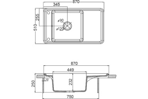 Мойка кухонная AQUATON Беллис 87 терракотовая - 3