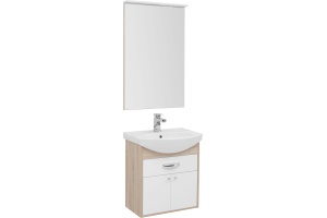 Тумба с раковиной Aquanet Грейс 60 1 ящик, 2 фасада, дуб сонома - 2