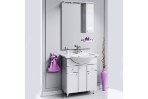 Мебель для ванной Aqwella Барселона Люкс 75 с бельевой корзиной