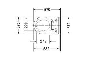 Унитаз подвесной Duravit Me by Starck без крышки, белый (2529590000) - 3