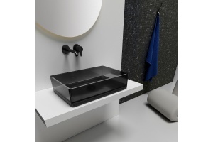 Раковина накладная ABBER Kristall 60 черный (AT2803Onyx) - 2