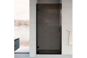 Душевая дверь в нишу Vincea Flex VDP-1F900CGB 90 см, хром, черный профиль, стекло тонированное