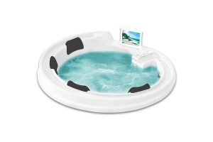 Акриловая ванна Gemy 190х190 белая с гидромассажем