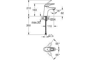 Смеситель Grohe Eurostyle New 32468003 для раковины - 2