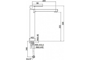 Смеситель Paffoni Ringo RIN081CR для раковины - 3