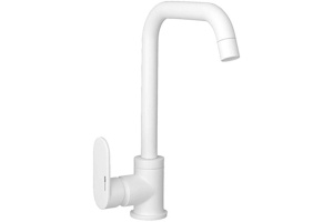 Смеситель Wasserkraft Mindel 8507 для кухонной мойки, белый матовый