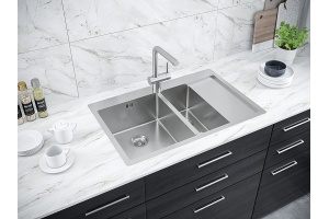 Мойка кухонная Paulmark Liga L 78 брашированная сталь - 2