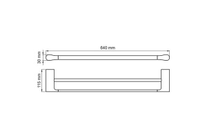 Glan K-5140 Держатель полотенец двойной - 3