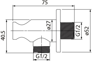 Шланговое подключение Iddis 001SB01i62 с держателем - 2
