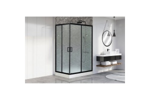 Душевой уголок Royal Bath HP 120х80 R профиль черный стекло матовое - 2