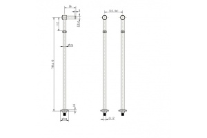 Держатели для напольного смесителя Medici - 2