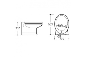 Биде подвесное Boheme Puro белое - 3