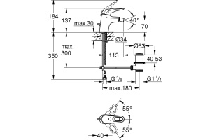 Смеситель Grohe Eurostyle New 33565LS3 для биде - 2
