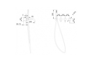 Смеситель для ванны встраиваемый Abber Wasser Kreis хром - 3