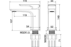 Смеситель для раковины Allen Brau Infinity хром - 2