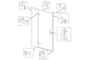 Душевая дверь Veconi Vianno 120, хром (VN73-120-01-C4) - 3