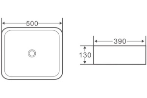 Раковина накладная BelBagno 50х39 белый (BB1304) - 3