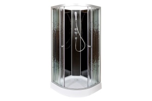 Душевая кабина Deto L 90х90 без крыши, черный (L809NBLACK) - 2