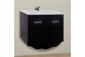 Тумба с раковиной Bellezza Версаль 90 черная 1 внутренний ящик