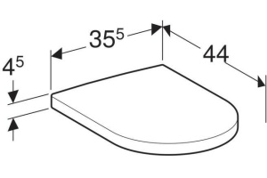 500.670.01.1 GEBERIT сиденье для унитаза ICON с механизмом SoftClose, с QuickRelease (белый) - 2