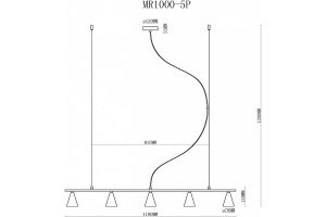 Подвесной светильник MyFar Milla MR1000-5P - 3