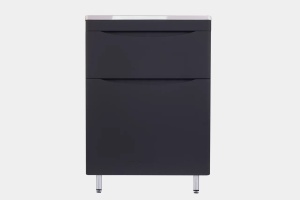 Тумба под раковину Style Line Бергамо 60 Люкс Plus, черный (СС-00002308)