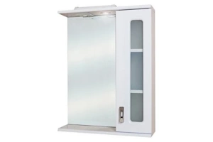 Зеркало-шкаф Onika Кристалл 58 R с подсветкой, белый (205818)