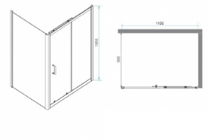 Душевой уголок RGW Passage PA-74B 110x90 профиль черный стекло прозрачное - 3