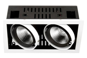 Встраиваемый светильник Ambrella T T812 BK/CH 2*12W 4200K