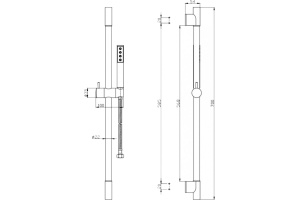 Душевой гарнитур BelBagno Uno UNO-SAL-CRM - 2