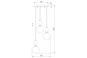 Подвесной светильник Eurosvet Bubble 50151/3 черный жемчуг - 2