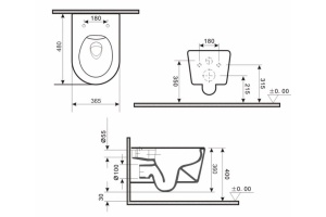 Унитаз подвесной Gid Tr2130GM - 2