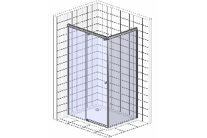 Душевой уголок BelBagno Uno AH 1 110/80 C Cr - 3