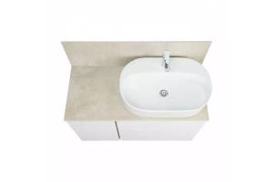 Тумба с раковиной Одри 62 и столешницей Aquaton Мишель 100 белый-светлое дерево - 2