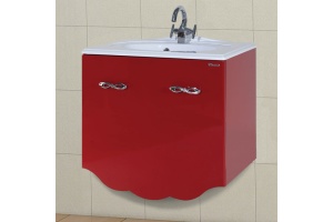 Тумба с раковиной Bellezza Версаль 90 красная 1 внутренний ящик