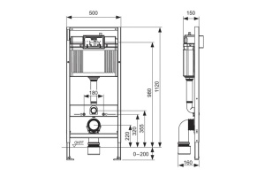 Инсталляция для унитаза Tece TECEbase 2.0 - 2
