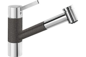 Смеситель для кухонной мойки Blanco Tivo хром, черный (517610)