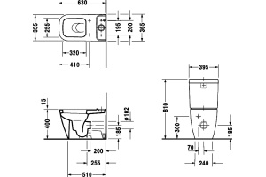 Чаша для напольного унитаза Duravit Happy D.2 белый, без сиденья (2134090000) - 3