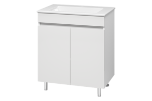 Тумба с раковиной Misty Енисей 70 белая глянцевая