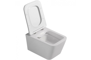 Подвесной унитаз Abber Rechteck белый с сиденьем микролифт - 3