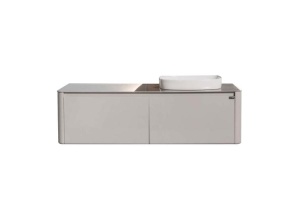 Тумба с раковиной Black&White Universell 140 серая правая