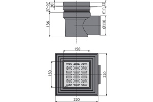 Душевой трап AlcaPlast APV12 - 3