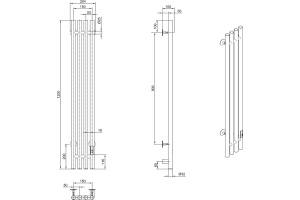 Полотенцесушитель электрический Тругор Вектор Пэк сп 120х15, черный - 3