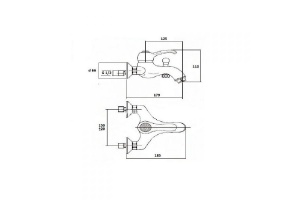 Смеситель для ванны Magliezza Collana хром (50130-cr) - 2