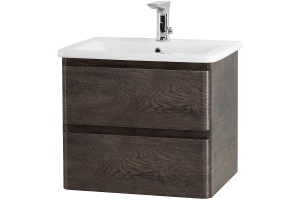 Тумба с раковиной BelBagno Albano 50 темное дерево - 3